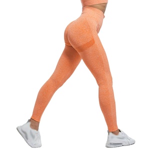 Leggings de sport sans coutures pour femmes, taille haute, effet push-up, en polyester, pour la gym et les occasions décontractées - Product Image 1