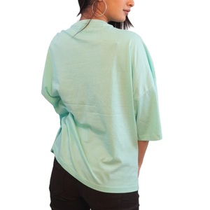 Camisetas de algodón de talla grande para mujer, de verano de gran tamaño de estilo informal Bangladesh, logotipo de impresión personalizado en camisetas en blanco - Product Image 6