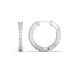 ต่างหูห่วง0.25สำหรับผู้หญิงทำจากเงินสเตอร์ลิงห่วงเล็กทรงกลมสวยงามแบบเรียบง่าย - Product Image 3