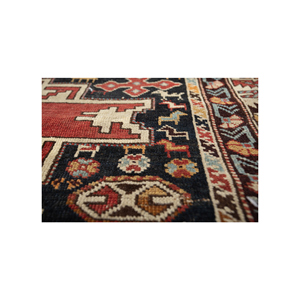 Alfombras de Lana Grandes Aalam, Rectangulares Geométricas Rojas y Naranjas, Hechas a Mano, 9x12, Estilo Clásico para Entrada -Paem-1370 - Product Image 3