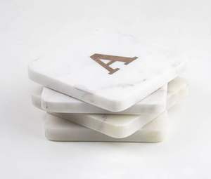 Real Solid <b>Marble</b> White <b>Marble</b> <b>Coasters</b> Hexagon Shape Set of 6 Modern <b>Coasters</b> Wide Drink <b>Coasters</b> - Product Image 3
