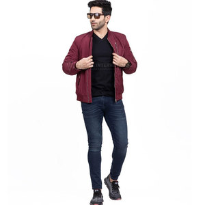 Hombres Bomber Chaqueta de invierno de lana suave Interior a prueba de viento acolchado prendas de vestir exteriores Casual Hombres Bomber Chaqueta de invierno - Product Image 2