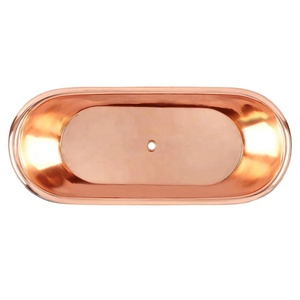 Bañera Independiente de Cobre Sólido Hecha a Mano Divris DRC-7307B, Acabado Pátina Antigua Martillada a Mano, Interior/Exterior de Cobre, Personalizable - Product Image 5