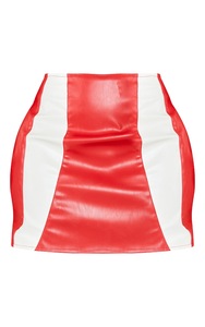 Streetwear Stripe Patchwork Moto Style PU Veste En Cuir Femme Manteau D'hiver Zip Up Outwear Biker Racing Vestes Chic - Product Image 6