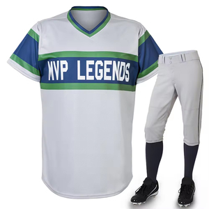 Ensembles d'uniformes de maillots de baseball et de softball en polyester personnalisés de haute qualité Pantalons de football respirants et à séchage rapide pour uniformes d'adultes - Product Image 4