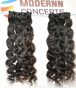 Extensiones humanas indias alineadas con cutícula virgen marrón natural Paquetes Bodywave sin procesar Suministro de proveedor Remy de onda profunda suelta - Product Image 2