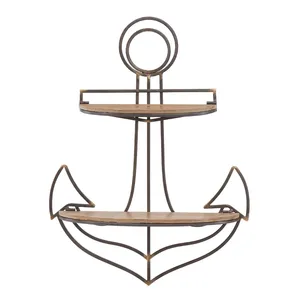 New Natural Finish Wooden Metal Frame Wall Mounted Floating <b>Shelves</b>/<b>shelf</b> High Quality Modern Style for Home Hotel Decor Usage - Product Image 3