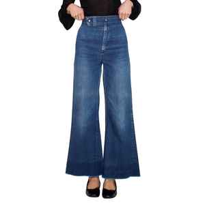 High Waist Denim <b>Jeans</b> for <b>Women</b> Stylish Straight Pants w/ Pockets, Streetwear Design. Slight <b>Stretch</b>, - Product Image 1