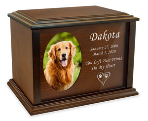 American Style Durable Natural Finish Wooden Cremation Urn for Adult Human and <b>Dog</b> <b>Ashes</b> for Decoration Use - Product Image 2