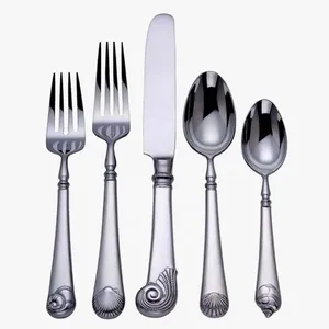 Kitchenware Flatware Silverware Cutlery Set Stainless Steel Head With Pewter Handle Wedding Party Supplies At Affordable Price