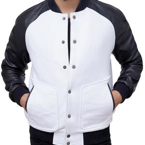 Chaqueta Varsity de Cuero Personalizada para Hombre, Talla Grande, Multicolor, Manga Larga, Bordado Chenille de Béisbol 2026 - Product Image 1