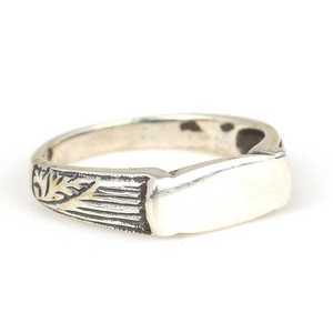 Anillo de Plata de Ley 925 Oxidado con Piedras de 6 x 14 mm, Anillo con Engaste de Bisel para Uso Diario, Chapado en Rodio, para Regalo - Product Image 2