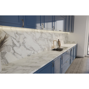 แผ่นควอตซ์พิมพ์ลายอาร์เปลส์สำหรับเคาน์เตอร์ครัวและท็อปโต๊ะเครื่องแป้ง หนา 2 ซม. 3 ซม. ขัดเงา หินสำเร็จรูปสำหรับใช้ในงานก่อสร้าง - Product Image 1