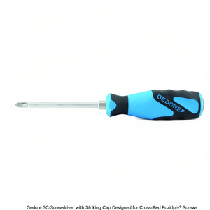 Tournevis Gedore 3C avec embout de frappe conçu pour les vis à tête cruciforme Pozidriv - Product Image 3
