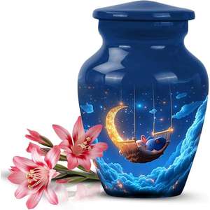 Urnes à jetons de finition hautement peintes Urne de crémation en métal personnalisée Meilleurs produits funéraires pour les cendres humaines Mini fournitures en gros - Product Image 4