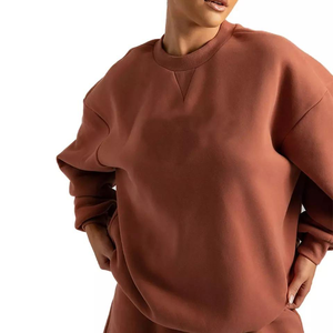 Sweat-shirts surdimensionnés personnalisés pour femmes, automne/hiver 2025, imprimés, tissés, avec logo sur le devant, manches longues, personnalisables - Product Image 3