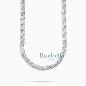 Venta al por mayor 8MM Moissanite Collar de cadena de eslabones cubanos Hombres Hip Hop Iced Out Vvs Diamante 925 Plata Cubano sin cuello - Product Image 4