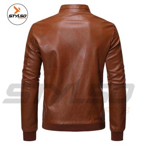 Veste de moto en cuir sur mesure OEM respirante à col montant et fermeture éclair pour homme – Collection Automne-Hiver - Product Image 4