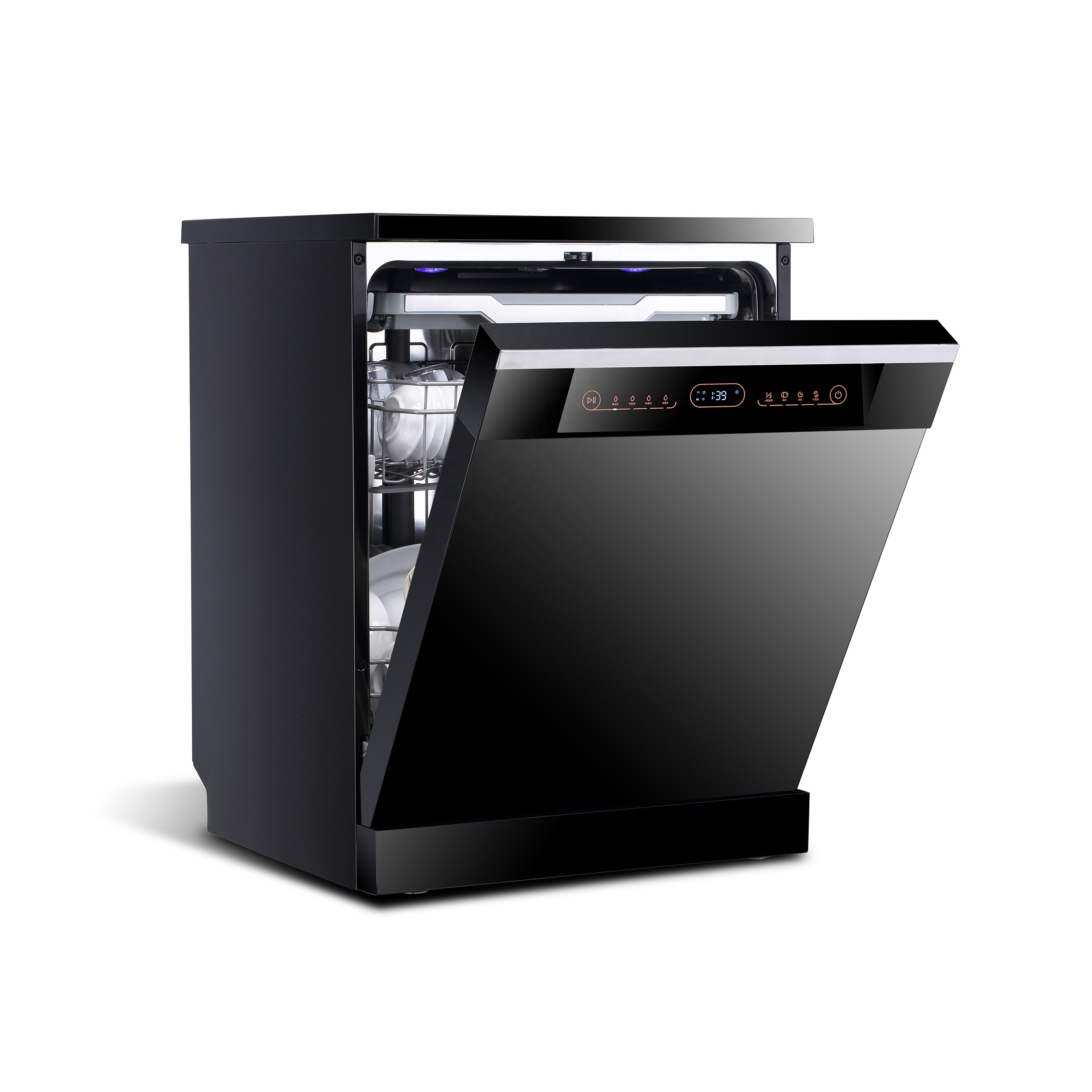15-16 Place Settings Automatic Smart Cabinet Type Dish Washing Machine High Quality Commercial Built-in Dishwasher for Home 220