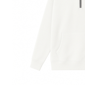 2025 hommes quart Zip pull sweat décontracté coupe ample polaire demi fermeture éclair sweats avec poche kangourou pour hommes Waer - Product Image 4