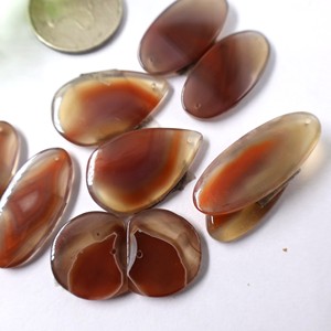 Alta calidad Natural Botswana cabujón ágata par de piedras preciosas mezcla forma hecha a mano pulido precio al por mayor para la fabricación de joyas - Product Image 3