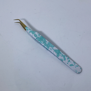 Pinzas de Acero Inoxidable Japonés de Alta Calidad, Punta Lisa Antiestática de 45 Grados, Pinzas para Extensión de Pestañas Postizas - Product Image 1