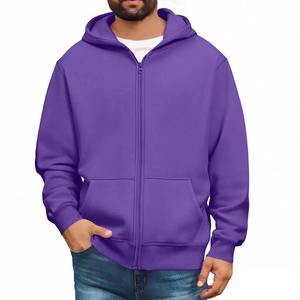 Sudaderas con capucha y Jersey con cremallera de algodón 100% para hombre, sudaderas con capucha, forro polar informal para Otoño/Invierno, ajuste Regular transpirable - Product Image 3