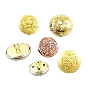 Boutons en laiton de style tige avec polissage et décoration de paillettes, sans plomb, pour blazers, manteaux, uniformes institutionnels, vêtements - Product Image 6