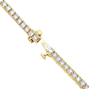 Brazalete de Tenis de Oro Blanco de 14K para Mujer, Elegante Brazalete con Diamantes Redondos de 5 Quilates, Diseño Clásico, Joyería Fina de Moda - Product Image 2