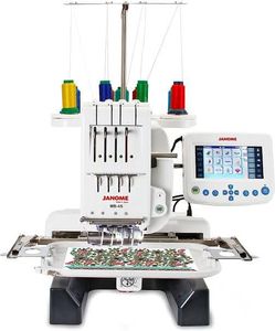 모자 후프와 레터링 후프가 포함 된 <span class=keywords><strong>Janome</strong></span> MB-4S 4 바늘 자수 기계