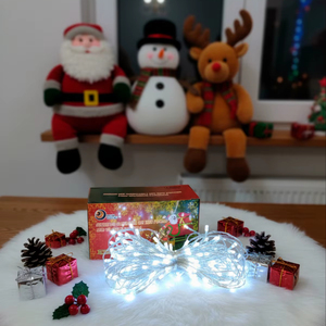 LED serie cascata magica luci 200 4M caldo e bianco albero di natale decorazione decorazione per interni esterni Xmas stringa - Product Image 1
