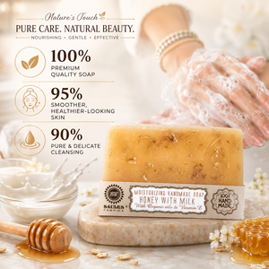 <b>Soap</b> with Organic Oils and Vitamin E Moisturizing Artisan Bar <b>Soap</b> Nourishing Daily Skin Cleanser Natural Honey Milk Handmade - Product Image 2