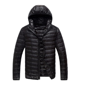 Men's Waterproof Quilted Puffer Jacket <b>Warm</b> <b>Fleece</b> Bubble Coat, Woven Fabric, Outdoor High Street Fashion - Product Image 5