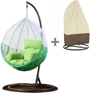 Chaise suspendue en rotin d'extérieur avec construction résistante aux intempéries, vente en gros - Product Image 3