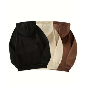 Sudadera con capucha de manga larga informal para niños de la mejor calidad, holgada, con bolsillo frontal bordado, algodón orgánico, estilo único - Product Image 2