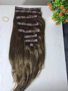 100% Remy Indien Cheveux Humains Femelle Extension Entièrement Main Attaché Cheveux Naturels Super Double Dessiné Extrémités Trame Unique - Product Image 2