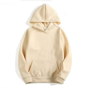 Invierno 100% algodón de gran tamaño pulóver Sudadera con capucha para hombres mujeres manga larga Fitness Casual suéter de talla grande en blanco moda sólido - Product Image 6