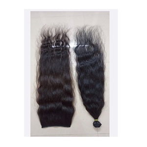 Proveedor de trama de cabello humano real brasileño alineado con cutícula Virgen sin procesar directamente de la India corte de templo para trama Genius - Product Image 3