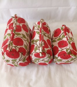 Large Zipper Closure Thread Pattern Tote Beach Quilted Cotton Bohemian <b>for</b> <b>Pouch</b> <b>for</b> <b>Women</b> - Product Image 2