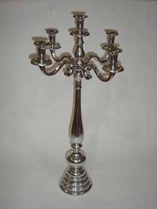 Premium Fancy Modern Luxury Hot Vantage 9 luces Candelabro con portavelas de cristal 8 brazos para decoración del hogar y bodas - Product Image 5