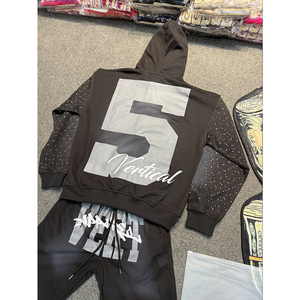 High Quality 100% Cotton Streetwear Full Zip Hoodie And <b>Shorts</b> Set For <b>Men</b> Top Seller Active Gym Training Hoodie And <b>Shorts</b> Set - Product Image 2