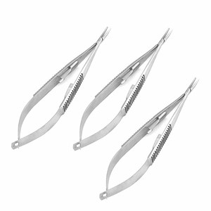 Meilleure qualité 3 pièces Castroviejo porte-aiguille 5.5 pouces droit avec serrure porte-aiguille chirurgicale pince - Product Image 4