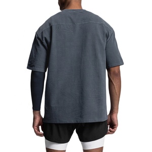 Camisetas de Cuello Redondo Transpirables de Verano para Hombre, Logotipo Personalizado, Secado Rápido, Ribete en Contraste, Alta Calidad, para Gimnasio, Fitness y Entrenamiento - Product Image 3