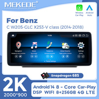 MEKEDE AUTO Android Lecteur DVD de voiture Navigation Multimédia Stéréo Car-play pour Benz C W205-GLC Classe X253-V (2014-2018) NTG 5.0