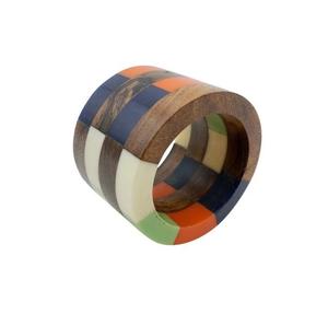 Rond de serviette en bois personnalisé de forme ronde avec finition naturelle Nouveau design Décoration de table de dîner Porte-mouchoirs pour cadeaux - Product Image 1