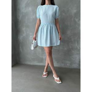 Vestidos Casuales Topshow - Diseño de Cuello Redondo Azul, Opción de Venta al Por Mayor Disponible - Product Image 3