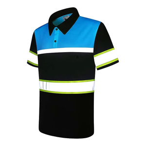 Nuevo diseño de construcción de seguridad reflectante de manga corta Polo camiseta reflectante de seguridad vial Polo camiseta hombres - Product Image 6