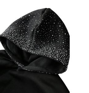 Sweat à capuche d'hiver unisexe en polaire brodé de strass lourds, écologique, respirant, avec logo personnalisé, vente en gros en lot de 2 pièces, streetwear - Product Image 6