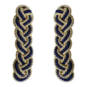 Hombrera de Uniforme con Trama de Trébol de Cuatro Hojas en Color Blanco y Dorado - Product Image 5