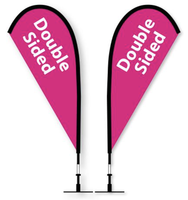 Base de mât carré extérieur personnalisable Technique d'injection d'eau transfrontalière Drapeaux de plumes imprimés Bannières Thème sportif
